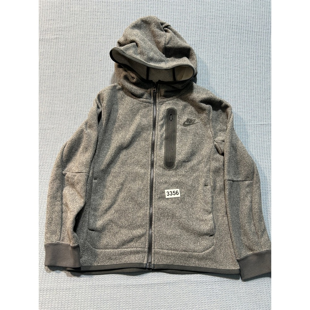 Nike Tech Fleece Full Zip Hoodie Boys Medium Gray DV3064-070